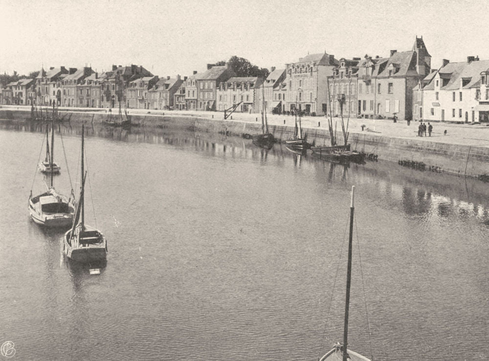 LOIRE-ATLANTIQUE. Le Port, au Pouliguen. SMALL. 1903 old print picture